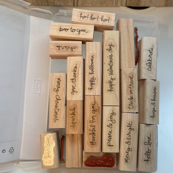 Good Greetings StampinUp wood mount hostess stamp set - Picture 3 of 3